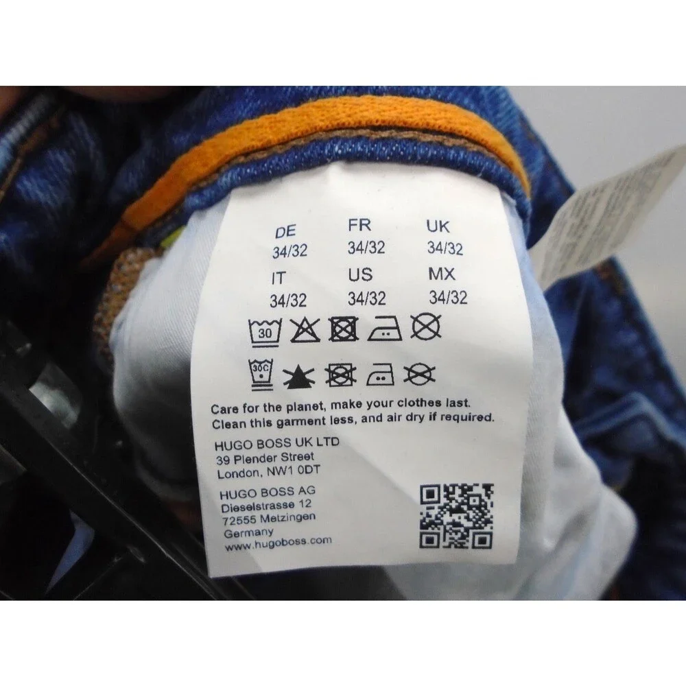 Hugo Boss R.E Maine Jeans Mens Size 34x32 Regular Fit Stretch Denim Blue - Picture 13 of 13